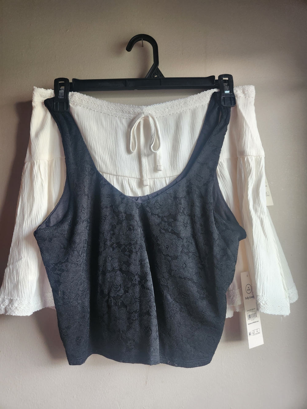 Black LaceTank Top And Skirt- Women